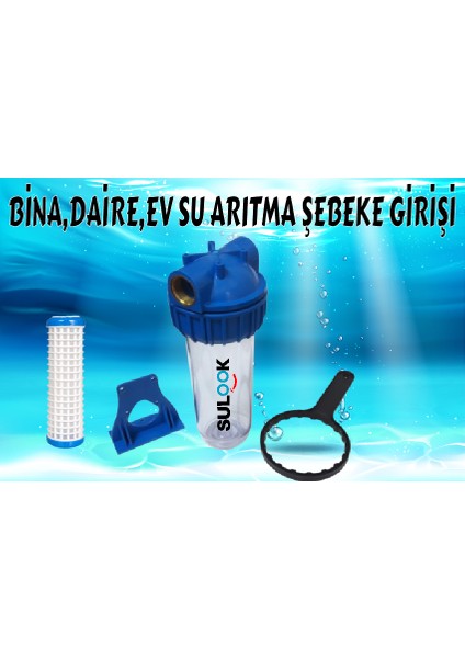 Daire, Bina, Şebeke Girişi Yıkanabilir Filtreli Su Arıtma Kabı fiyatları