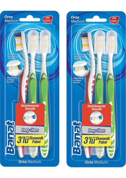 Deep Clean Diş Fırçası 3+3 6’lı Paket