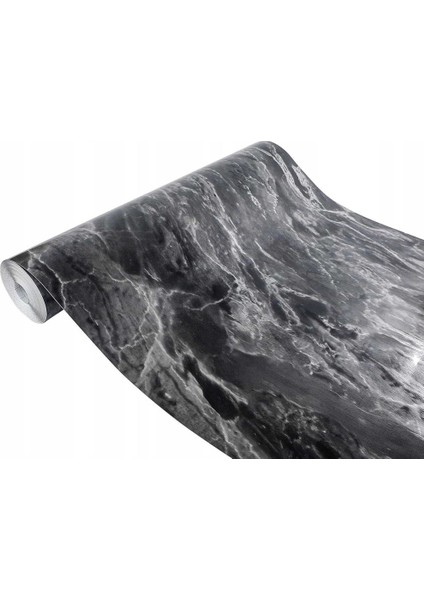 546-8293 Yapışkanlı Folyo Siyah Mermer Desen (67,5cm X 3mt)