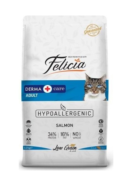 Derma Care Somonlu Düşük Tahıllı Yetişkin Kedi Maması 2 kg