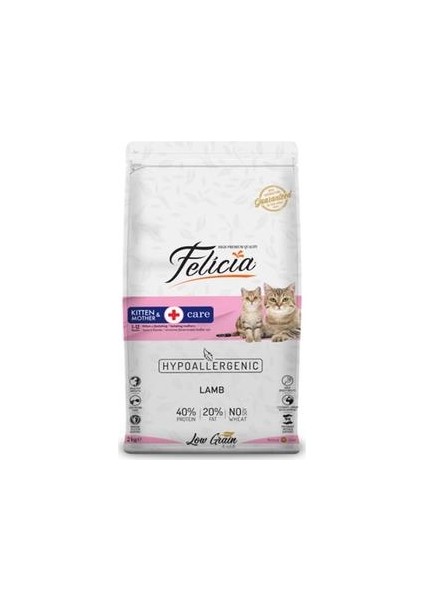 Kitten & Mother Düşük Tahıllı Kuzu Etli Yavru Kedi Maması 2 kg