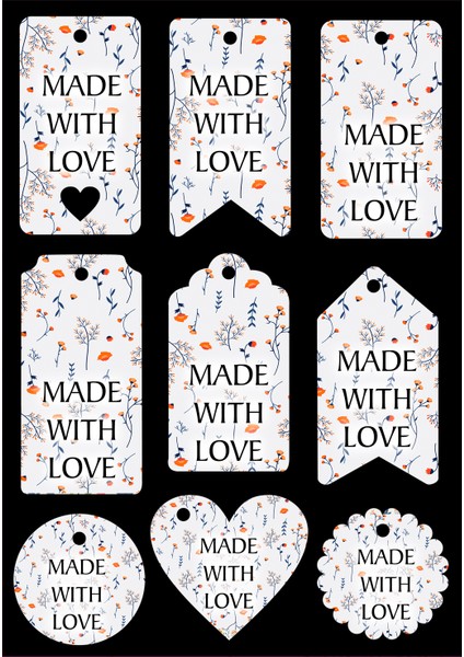 Sizin Için Aşkla Ürettik Yazılı Kart Seti