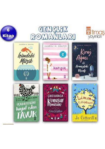 Timaş Gençlik Romanları Içimdeki Müzik-Kiraz Ağacı Set 6 Kitap