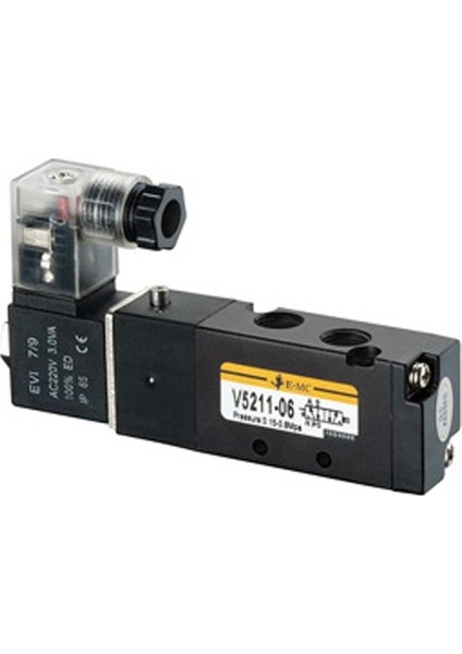 Fıretech 4V210-08 (V5221E4-08) 1/4"-5/2 Tek Bobin Valf