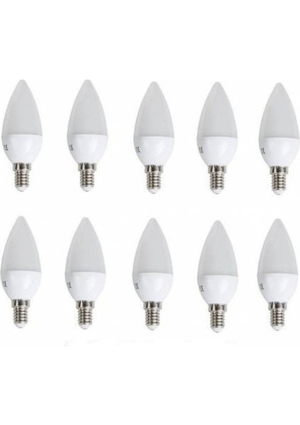10'lu 7W LED Mum Avize Ampulü Buji Ampul Günışığı