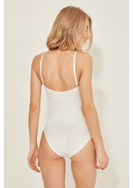 C12012 Kadın Body Slip Korse Beyaz