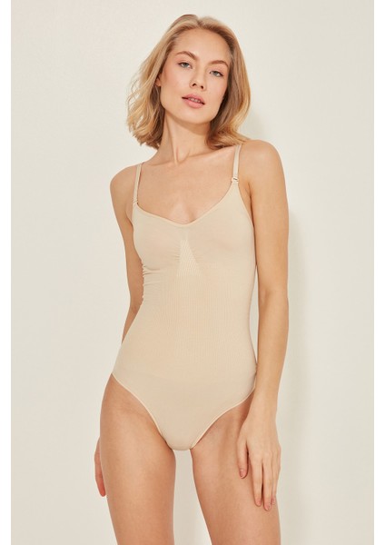 C12012 Kadın Body Slip Korse Ten