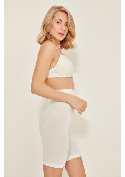 C13005 Dikişsiz Uzun Paçalı Korse Beyaz fırsatları