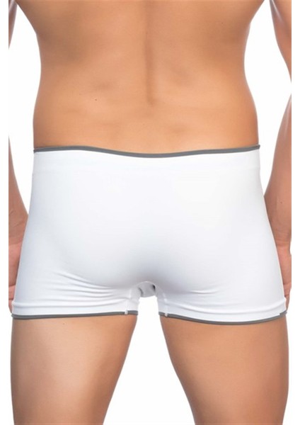 C12103 Dikişsiz Erkek Boxer Beyaz