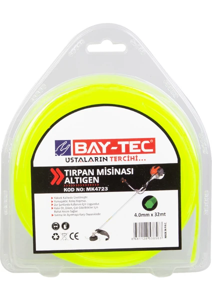 Bay-TecAltıgen Tırpan Misinası 4.0 Mm3 2m