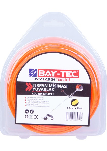 Bay-TecYuvarlak Tırpan Misinası 3.3 mm 46 M