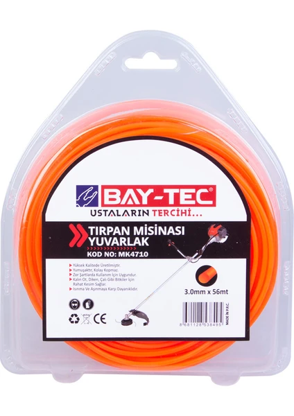 Bay-TecYuvarlak Tırpan Misinası 3.0 mm 56 M