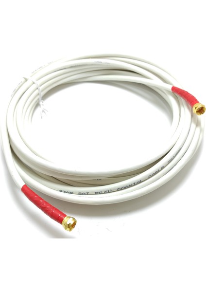 Rg6 U4 F Konnektörlü Uydu Anten Kablosu - 1m