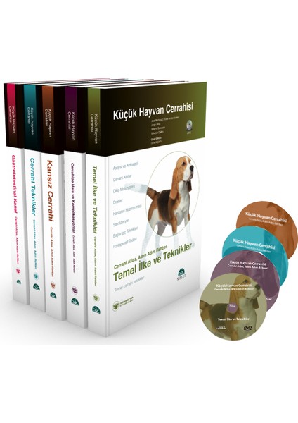 Küçük Hayvan Cerrahisi 5 Kitap (Cerrahi Atlas, Adım Adım Rehber) + DVD - Ömer Beşaltı