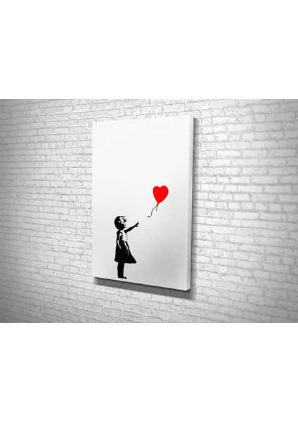 Banksy Red Balloon Kanvas Tablo