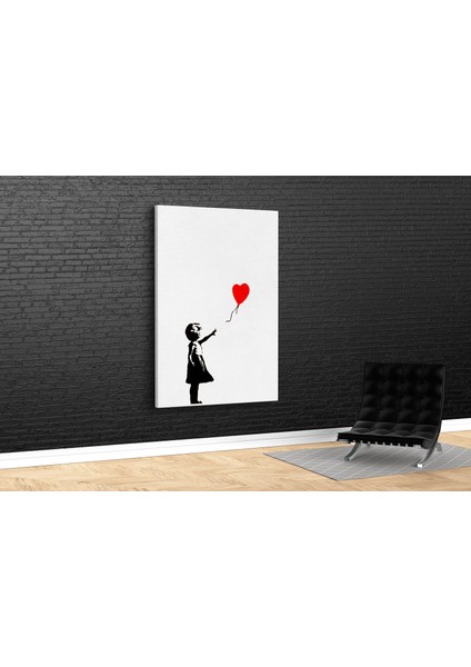 Banksy Red Balloon Kanvas Tablo