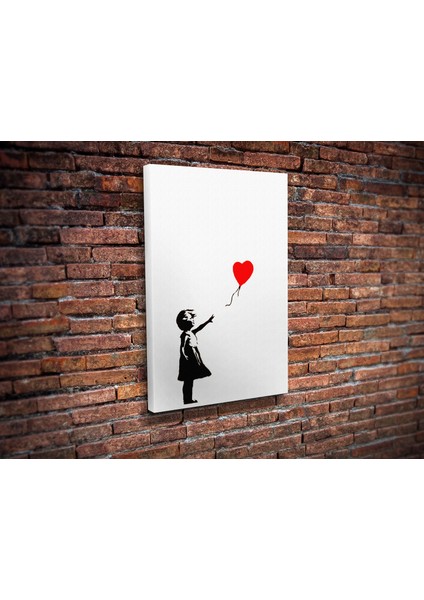 Banksy Red Balloon Kanvas Tablo