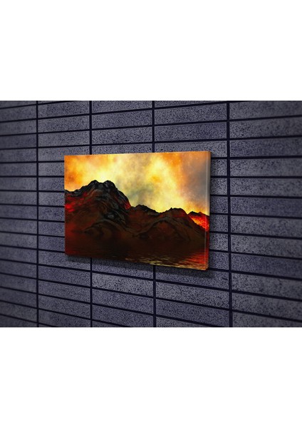 Yanardağ Manzara Canvas Tablo