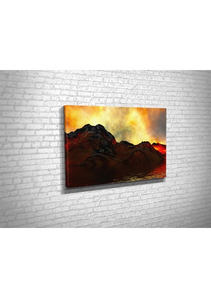 Yanardağ Manzara Canvas Tablo modelleri