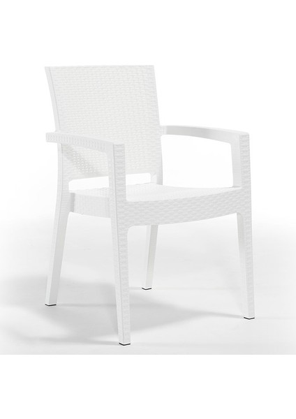 Beyaz Novussi Liverno Rattan Masa Koltuk Takımı 90X150 Camlı Masa modelleri