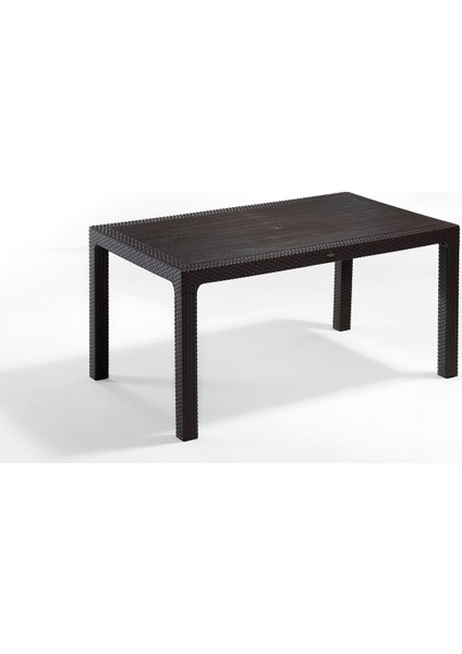 Kahverengi Novussi Liverno Rattan Masa Koltuk Takımı 90X150 Camlı Masa fiyatları