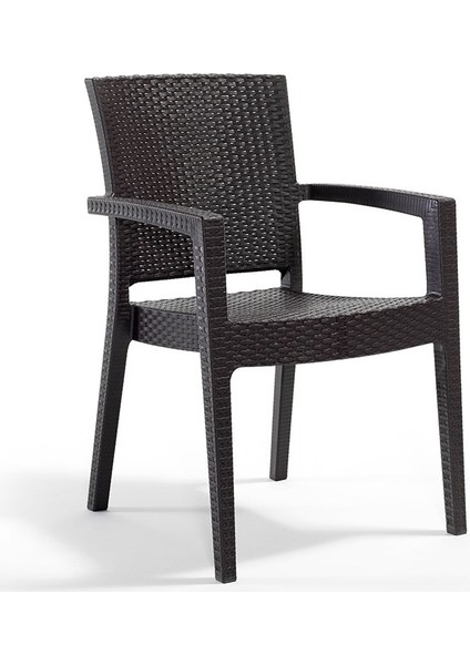 Kahverengi Novussi Liverno Rattan Masa Koltuk Takımı 90X150 Camlı Masa modelleri