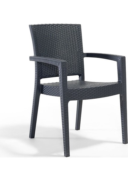 Antrasit Novussi Liverno Rattan Masa Koltuk Takımı 90X150 Camlı Masa modelleri