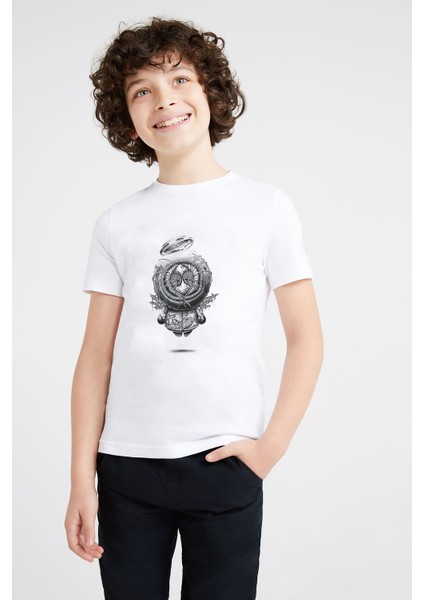 Kenny Baskılı Unisex Çocuk Beyaz T-Shirt