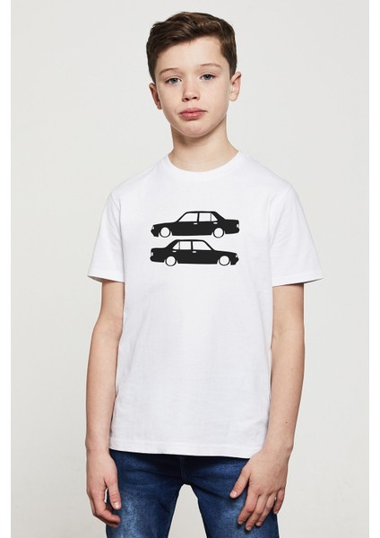 Şahin Baskılı Unisex Çocuk Beyaz T-Shirt