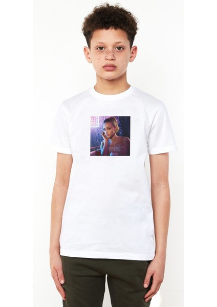 Riverdale Betty Cooper Baskılı Unisex Çocuk Beyaz T-Shirt
