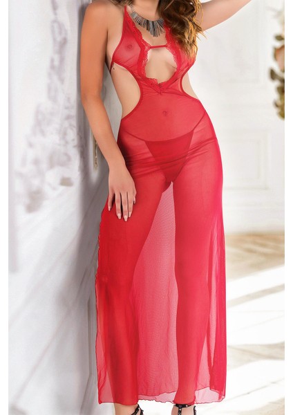 Miorre Yırtmaç Detay Uzun Gecelik Takımı fırsatları