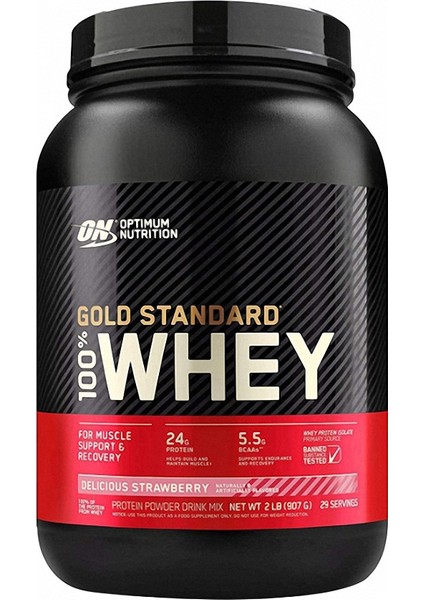 Gold Standard Whey Protein Tozu 908 Gr Çilek Aromalı