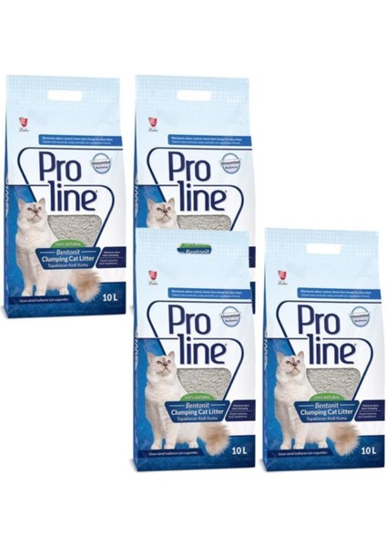 Proline Topaklaşan İnce Tane Kokusuz Kedi Kumu 10 lt x 4