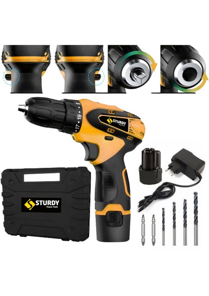 Power Tools 36 Volt 5.0 Amper Çift Akülü ARMUT MODEL Şarjlı Vidalama Matkap