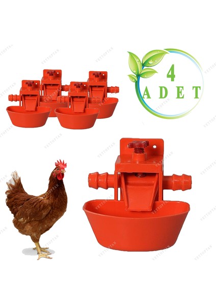 Otomatik Akıllı Tavuk Civciv Suluğu Suluk 4 Adet Hindi Ördek Bıldırcın Güvercin Yarka Broiler Palaz