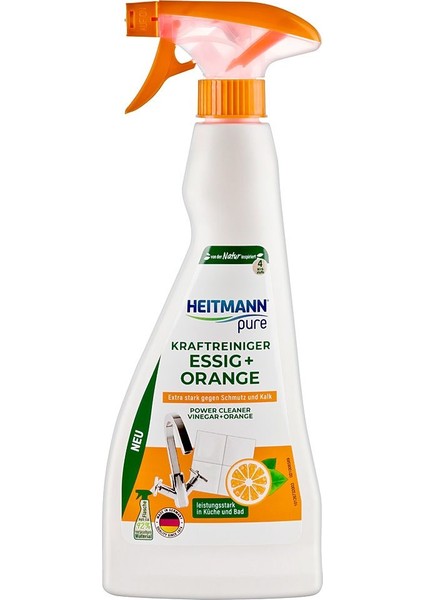 Pure Güçlü Yüzey Temizleyici Sirke + Portakal 500 ml