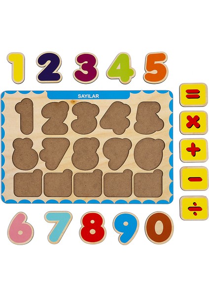 Ahşap Bul Tak Eğitici 2 Adet Yapboz Puzzle Seti
