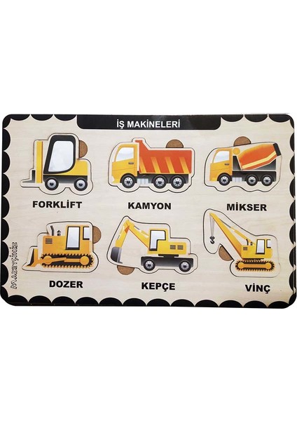 Ahşap Bul Tak Eğitici 2 Adet Yapboz Puzzle Seti
