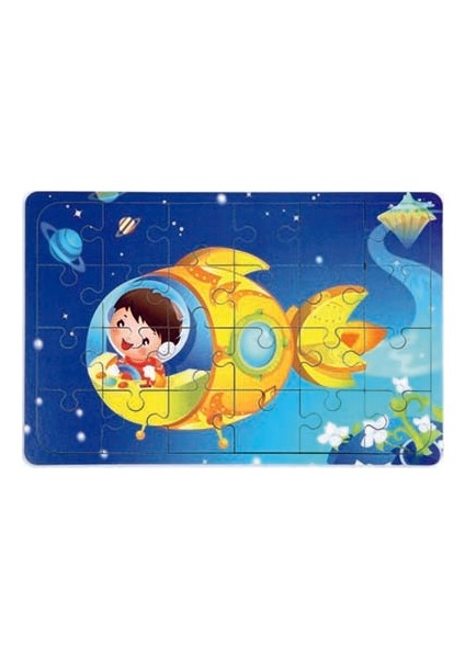 Ahşap 24 Parça Eğitici 2 Adet Yapboz Puzzle Seti modelleri