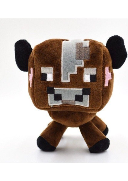 Minecraft Inek Brown Cow Peluş Karakter Premium Sevimli Oyuncak 16 cm