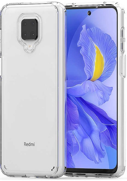 Xiaomi Redmi Note 9s Uyumlu Kılıf Sert Cam Gibi Şeffaf Koruyucu Coss Kapak