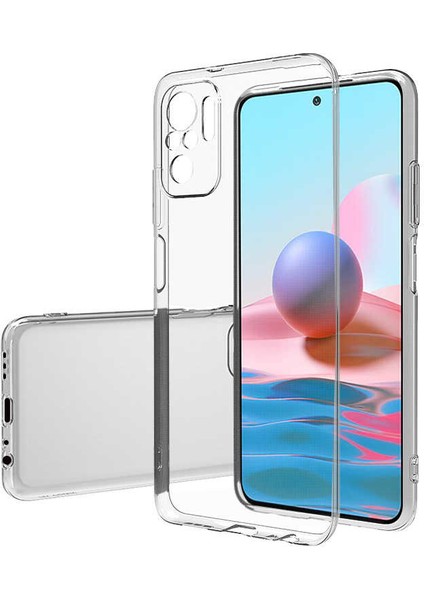 Xiaomi Redmi Note 10S Kılıf Ince Esnek Şeffaf Süper Silikon