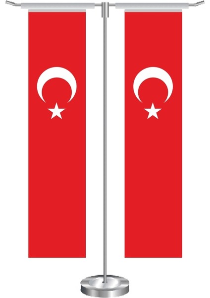 T Dikdörtgen Türk Masa Bayrağı Takımı