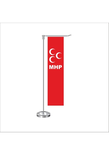L Dikdörtgen Mhp Masa Bayrağı Takımı