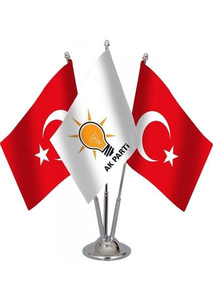 Üçlü Akparti Masa Bayrağı Takımı