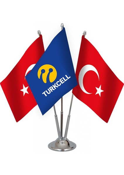 Üçlü Turkcell Masa Bayrağı Takımı