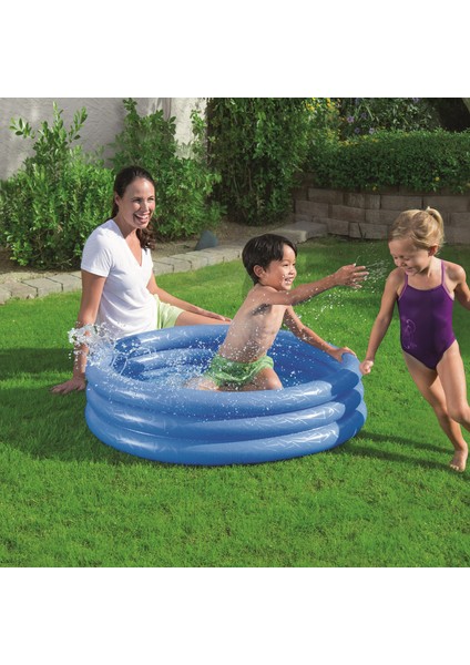 Mavi Çocuk Havuzu Şişme Havuz 102 x 25 cm Orta Boy 110 Lt
