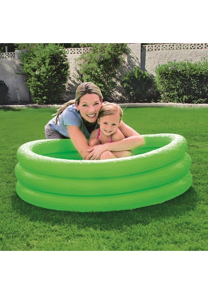 Yeşil Çocuk Havuzu Şişme Havuz 102 x 25 cm Orta Boy 110 Lt 51025Y