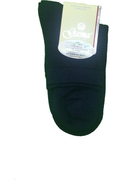 12 Çift Lacivert Renk Yarım Konç Bambu Patik Çorap