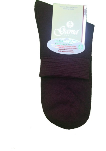 12 Çift Bordo Renk Yarım Konç Bambu Patik Çorap